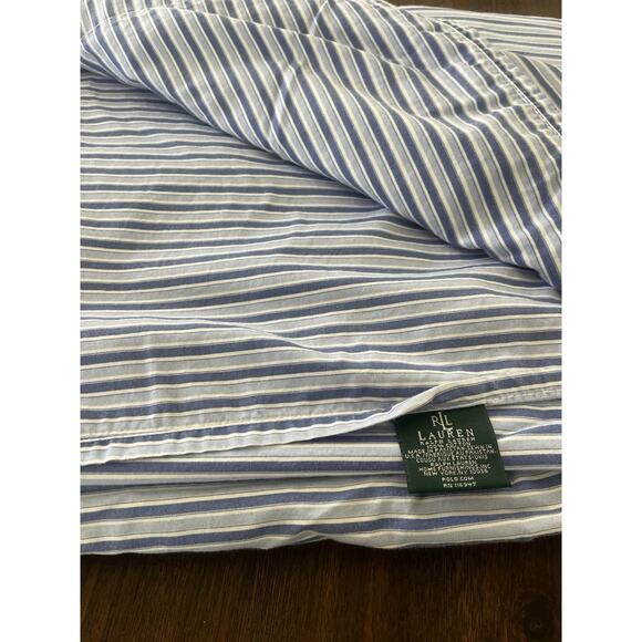 Ralph Lauren Porcelain Blue Tamarind King Flat Sheet VTG - Picture 4 of 7